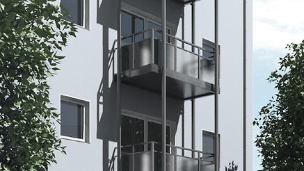 Балконы на четырех опорах